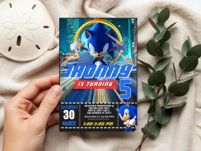 Sonic The Hedgehog Birthday Invitation Template