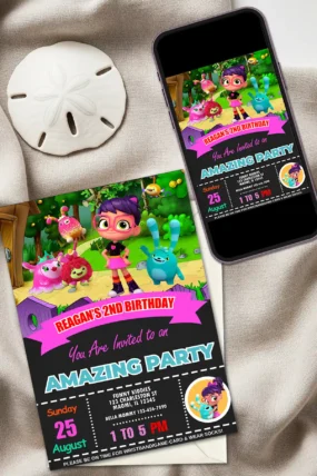 Abby Hatcher Birthday Invitation