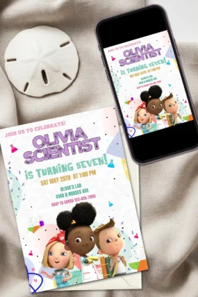 Ada Twist Scientist Birthday Invitation