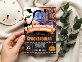 Vampirina Halloween Birthday Invitation