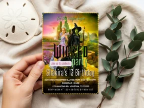 Wicked for Good Birthday Invitation