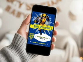 Xmen Wolverine Birthday Invitation