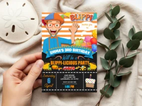 Blippi Birthday Invite