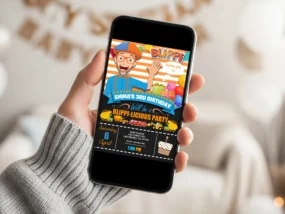 Blippi Birthday Invite