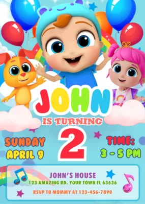 Little Angel Birthday Invitation