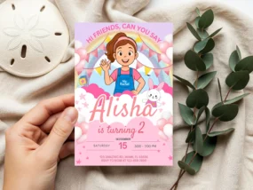 Ms. Rachel Birthday Invitation