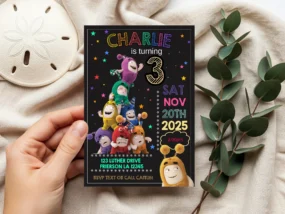 Oddbods Birthday Invitation