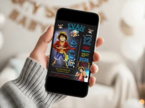 One Piece Birthday Invitation