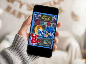 Sonic The Hedgehog Birthday Invite
