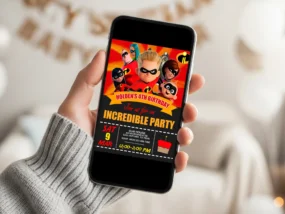 The Incredibles 2 Dash Birthday Invitation