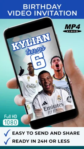 Real Madrid Birthday Video Invitation