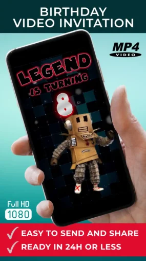 Roblox Brainrots Birthday Video Invitation