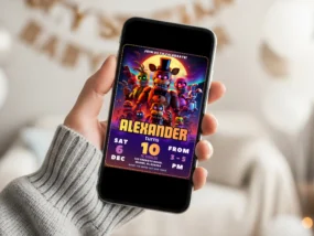 Five Nights at Freddy's 2 Birthday Invitation