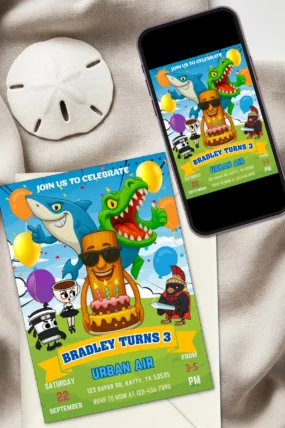 Italian Brainrot Birthday Invitation