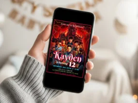 Stranger Things 5 Birthday Invitation