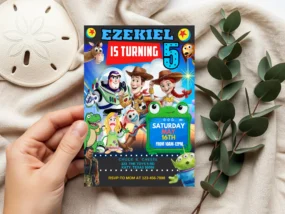 Toy Story 5 Birthday Invitation Template editable in Canva