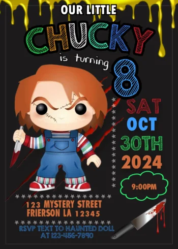 Chucky Birthday Invitation Template